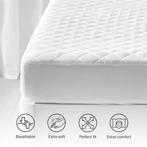 Pikolin Home - Coprimaterasso Imbottito, Traspirante, 90 X 190/200 Cm, Letto Da 90 6 Pikolin Home - Coprimaterasso Imbottito, Traspirante, 90 X 190/200 Cm, Letto Da 90 - immagine 4