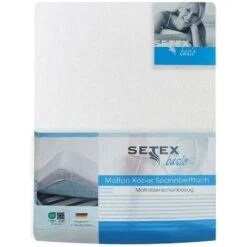 SETEX, Molton, Coprimaterasso, Con Elastico Agli Angoli, Di Colore Bianco, 1308, Cotone, Bianco, 200 X 200 Cm
