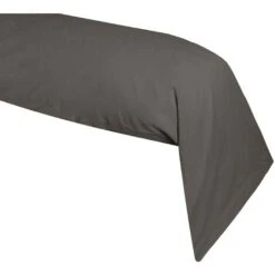 Lovely Casa T34820001 ALICIA Federa Cuscino Cilindrico, 100 % Cotone A 57 Fili, 45 X 185 Cm, Tortora