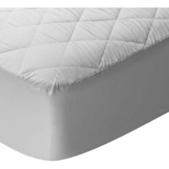 Pikolin Home - Coprimaterasso Imbottito, In Fibra, Impermeabile, Antiacaro, 140 X 190/200 Cm, Colore Bianco, Letto Da 140