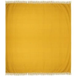 Copriletto A Frange 140 X 200 Cm Cotone Senape - SEGNA -Vendite ATMOSPHERA || None || Maxwell & Williams 80591347 5