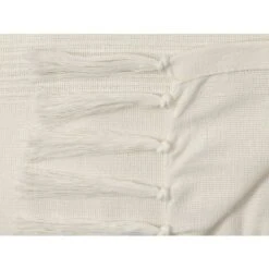 Copriletto A Frange 140 X 200 Cm Cotone Beige - SEGNA -Vendite ATMOSPHERA || None || Maxwell & Williams 80591386 4