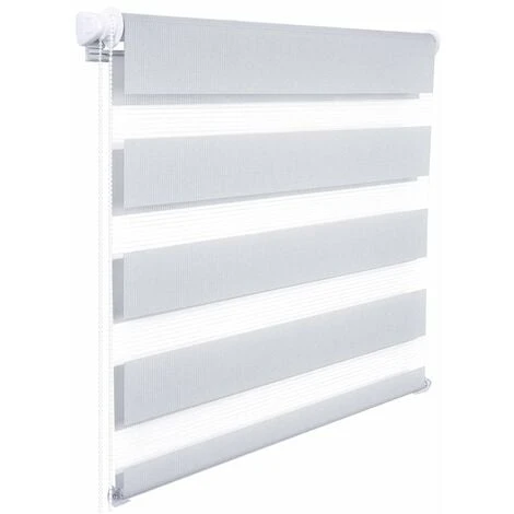 WOLTU Tenda A Rullo Doppio Oscurante Per Interni Senza Foratura Avvolgibile Grigio 65x150cm 3 WOLTU Tenda A Rullo Doppio Oscurante Per Interni Senza Foratura Avvolgibile Grigio 65x150cm