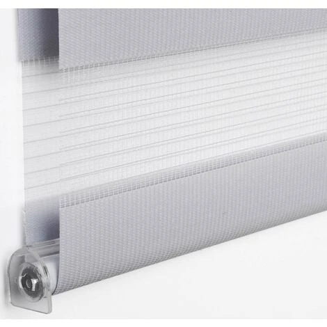 WOLTU Tenda A Rullo Doppio Oscurante Per Interni Senza Foratura Avvolgibile Grigio 65x150cm 6 WOLTU Tenda A Rullo Doppio Oscurante Per Interni Senza Foratura Avvolgibile Grigio 65x150cm - immagine 4