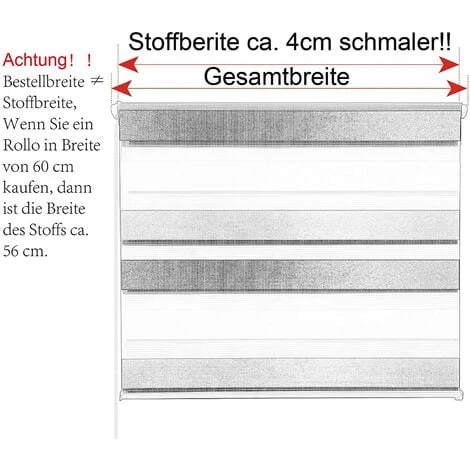 WOLTU Tenda A Rullo Doppio Oscurante Per Interni Senza Foratura Avvolgibile Grigio 65x150cm 7 WOLTU Tenda A Rullo Doppio Oscurante Per Interni Senza Foratura Avvolgibile Grigio 65x150cm - immagine 5