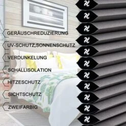 WOLTU Tenda Plissettata A Nido D'Ape Tende Avvolgibili Oscurante Al Per Finestra Grigio Scuro 80x120 Cm -Vendite ATMOSPHERA || None || Maxwell & Williams 80880017 4