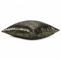 Federa Veras Nero Stampato,metallizato Blackoutsuedeshine 45x45 AmeliaHome