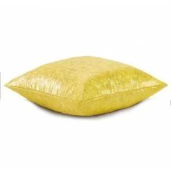 Federa Veras Giallo Stampato,metallizato Blackoutsuedeshine 45x45 AmeliaHome