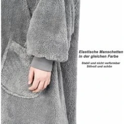 WOLTU Coperta Con Cappuccio E Maniche. Coperta Felpa In Flanella Con 2 Grandi Tasche. Morbida E Calda Per Donne E Uomini. Come Coperta TV. Grigio. 107x90cm -Vendite ATMOSPHERA || None || Maxwell & Williams 81160601 3
