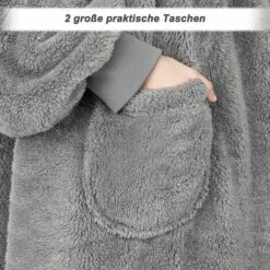 WOLTU Coperta Con Cappuccio E Maniche. Coperta Felpa In Flanella Con 2 Grandi Tasche. Morbida E Calda Per Donne E Uomini. Come Coperta TV. Grigio. 107x90cm -Vendite ATMOSPHERA || None || Maxwell & Williams 81160601 4