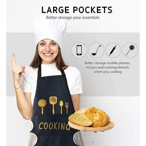Confezione Da 2 Grembiuli Da Cucina Grembiule Da Cucina Regolabile In Cotone Grembiule Da Cucina Grembiule Da Barbecue Grembiule Da Cucina Impermeabile Con 2 Tasche Grembiule Da Cuoco Per Barbecue Per 5 Confezione Da 2 Grembiuli Da Cucina Grembiule Da Cucina Regolabile In Cotone Grembiule Da Cucina Grembiule Da Barbecue Grembiule Da Cucina Impermeabile Con 2 Tasche Grembiule Da Cuoco Per Barbecue Per - immagine 3