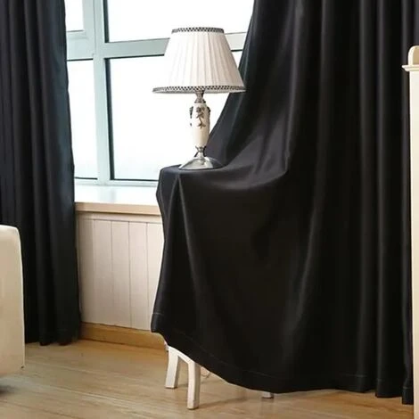 None Tende Oscuranti Con Occhielli Tenda Termoisolante Tenda Oscurante Per Soggiorno 100x215 Cm Nero Set Di 2 5 None Tende Oscuranti Con Occhielli Tenda Termoisolante Tenda Oscurante Per Soggiorno 100x215 Cm Nero Set Di 2 - immagine 3