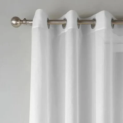 None Tende Camera Da Letto E Soggiorno Moderne 2 Pezzi Trasparenti In Voile Per Casa Finestre Interni 140x240 CM Bianco 3 None Tende Camera Da Letto E Soggiorno Moderne 2 Pezzi Trasparenti In Voile Per Casa Finestre Interni 140x240 CM Bianco