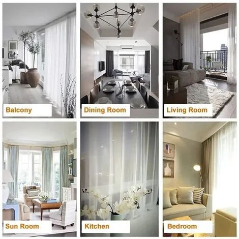 None Tende Camera Da Letto E Soggiorno Moderne 2 Pezzi Trasparenti In Voile Per Casa Finestre Interni 140x240 CM Bianco 5 None Tende Camera Da Letto E Soggiorno Moderne 2 Pezzi Trasparenti In Voile Per Casa Finestre Interni 140x240 CM Bianco - immagine 3