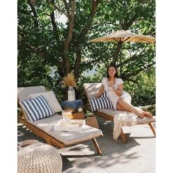 Coperta In Cotone Beige Con Frange E Motivo Geometrico 125 X 150 Cm Khari -Vendite ATMOSPHERA || None || Maxwell & Williams 82161149 5