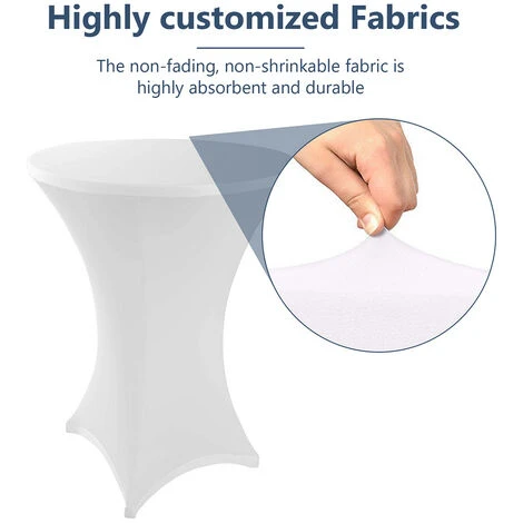 Randaco Set Di 5 Copritavolo Bianchi Per Tavolo Pieghevole Alto 105 Cm,Bianco, Ø 60-65 Cm 5 Randaco Set Di 5 Copritavolo Bianchi Per Tavolo Pieghevole Alto 105 Cm,Bianco, Ø 60-65 Cm - immagine 3