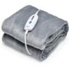 COSTWAY Coperta Elettrica Riscaldata, Coperta Riscaldante Con 4 Livelli Di Riscaldamento E Telecomando, Flanella Lavabile In Lavatrice, Funziona Spegnimento Automatico (Grigio, 150x200cm) -Vendite ATMOSPHERA || None || Maxwell & Williams 82985351 1
