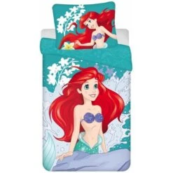 Princess Parure Copripiumino Principesse Disney Ariel Letto Singolo Double Face