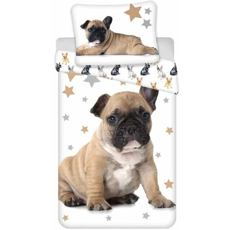 Parure Copripiumino Cucciolo Bulldog 3 Parure Copripiumino Cucciolo Bulldog