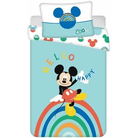 Mickey Mouse Parure Copripiumino Baby Mickey Rainbow Lettino 3 Mickey Mouse Parure Copripiumino Baby Mickey Rainbow Lettino