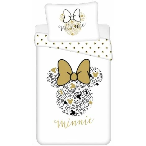 Parure Copripiumino Disney Minnie Gold 3 Parure Copripiumino Disney Minnie Gold