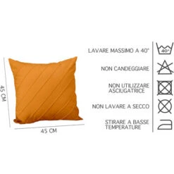 Federa Cuscino Decorativo In Velluto Quadrato 45 X 45 Cm Con Zip Oro -Vendite ATMOSPHERA || None || Maxwell & Williams 83720479 5