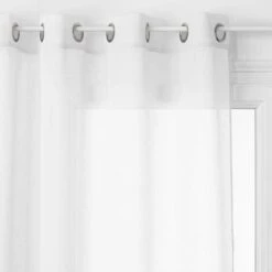 White Sheer Georgette 140x240 - Puro, Bianco, Poliestere, Dimensioni 140x240 Cm - Atmosphera Créateur D'intérieur