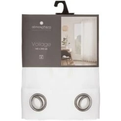 White Sheer Georgette 140x240 - Puro, Bianco, Poliestere, Dimensioni 140x240 Cm - Atmosphera Créateur D'intérieur -Vendite ATMOSPHERA || None || Maxwell & Williams 83765732 3