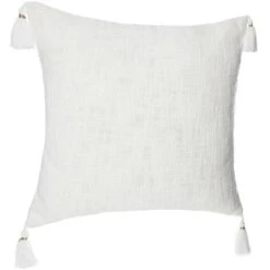 Fodera Per Cuscino Slun Bianco 40x40 - Fodera Per Cuscino Bianca, Cotone, Dimensioni L. 40 X L. 40 Cm - Atmosphera Créateur D'intérieur