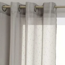 Tenda A Righe Grigie 140x240 - Strisce Trasparenti, Grigio, Poliestere, Dimensioni 140x240 Cm - Atmosphera Créateur D'intérieur