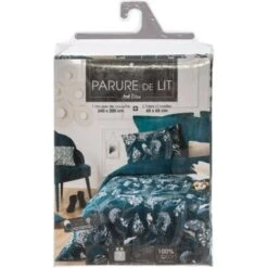 Parure Art Decoration Peacock - Stampato, L. 240 X L. 220 Cm - Atmosphera Créateur D'intérieur -Vendite ATMOSPHERA || None || Maxwell & Williams 83766959 2