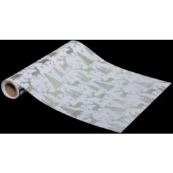 Tessuto In Poliestere Bianco Stampato - Blanc / Rennes - Feeric Lights & Christmas