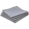 Set Di 4 Tovaglioli In Cotone Grigio Chiaro - Set Di 4 Tovaglioli, Grigio Chiaro, Cotone, Dimensioni 40x40 Cm - Atmosphera Créateur D'intérieur