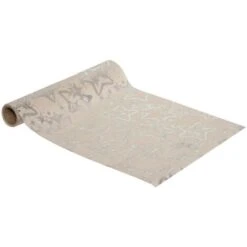 Tessuto Di Cotone Stampato Argento - 28 X 300 Cm - Feeric Lights & Christmas