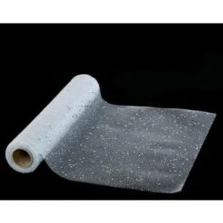 Tessuto Di Tulle Con Paillettes Olografiche - Dimensioni 28 X 500 Cm - Feeric Lights & Christmas