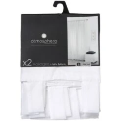 Set Di 2 Schede Bianche 140x240 - Set Di 2 Gambe Velate, Bianche, In Poliestere, Dimensioni 140x240 Cm - Atmosphera Créateur D'intérieur -Vendite ATMOSPHERA || None || Maxwell & Williams 83771853 3