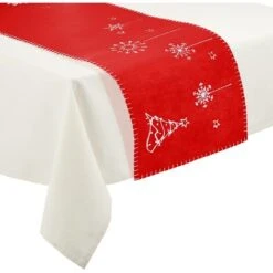Runner Di Feltro Rosso -  120 X 30 - Feeric Lights & Christmas
