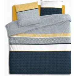 Set Letto Stampato Etnico Blu 240x220 - Set Di Biancheria Da Letto A Righe Etniche Blu, In Cotone, Dimensioni L. 240 X L. 220 Federe: L. 65 X L. 65 Cm - Atmosphera Créateur D'intérieur 9 Set Letto Stampato Etnico Blu 240x220 - Set Di Biancheria Da Letto A Righe Etniche Blu, In Cotone, Dimensioni L. 240 X L. 220 Federe: L. 65 X L. 65 Cm - Atmosphera Créateur D'intérieur -Vendite ATMOSPHERA || None || Maxwell & Williams 83775861 4