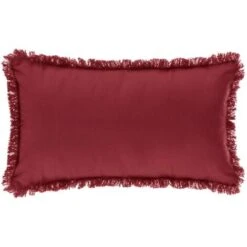 Cuscino Red Fringe 30 X 50 Cm - Atmosphera Créateur D'intérieur