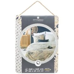 Naoki Set Stampato 260 X 240 Lino Beige - Atmosphera Créateur D'intérieur -Vendite ATMOSPHERA || None || Maxwell & Williams 83780681 2