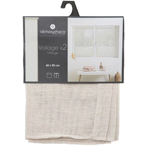 Tenda Di Lino Fred 2x60x90cm - Atmosphera Créateur D'intérieur 4 Tenda Di Lino Fred 2x60x90cm - Atmosphera Créateur D'intérieur - immagine 2