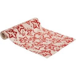 Tessuto Di Cotone Stampato Rosso - 28 X 300 Cm - Feeric Lights & Christmas