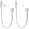 2 Pezzi Ganci Fermatenda Metal Gancio Per Tende A Forma Di U Fermatende Decorativi Moderni Con Viti Bianco