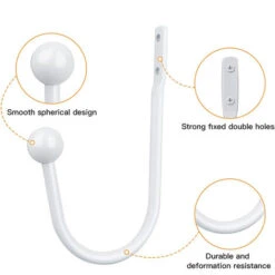 2 Pezzi Ganci Fermatenda Metal Gancio Per Tende A Forma Di U Fermatende Decorativi Moderni Con Viti Bianco -Vendite ATMOSPHERA || None || Maxwell & Williams 83899421 3