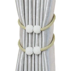 2 Pezzi Fermatende Magnetici Per Tenda Fermatenda Per Tende Con Perle Decorative Per Soggiorno Camera Ufficio - Dorato -Vendite ATMOSPHERA || None || Maxwell & Williams 83899460 5