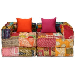 Pouf Modulare A 2 Posti In Tessuto Patchwork VidaXL -Vendite ATMOSPHERA || None || Maxwell & Williams 8431327 5