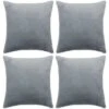 Fodere Per Cuscini 4 Pz In Tessuto 50x50 Cm Grigio VidaXL