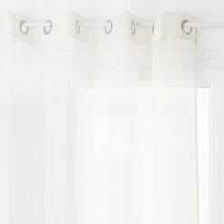 Tenda Pura Color Avorio Moly 135x240 - Sheer, Avorio, Poliestere, Dimensioni 135x240 Cm - Atmosphera Créateur D'intérieur