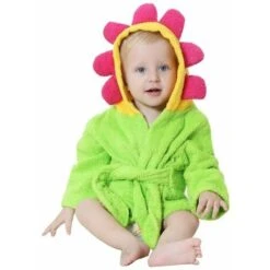 Telo Neonato Con Cappuccio, Accappatoio Spugna, Asciugamano Neonato Con Cappuccio, Asciugamano Con Cappuccio