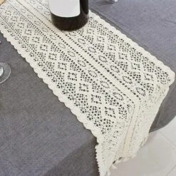 Runner Da Tavola In Macramè, Pizzo Floreale Cavo In Misto Cotone Con Pompon Per La Decorazione Della Tavola Di Nozze, Festa Nuziale, Copriletto (dimensioni: 24 X 140 Cm) -Vendite ATMOSPHERA || None || Maxwell & Williams 85911373 3